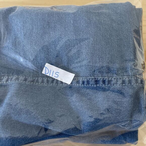 Vintage Embroidered Sunflower Cat Bird Button Front Short Sleeve Denim Shirt Med - Picture 13 of 14